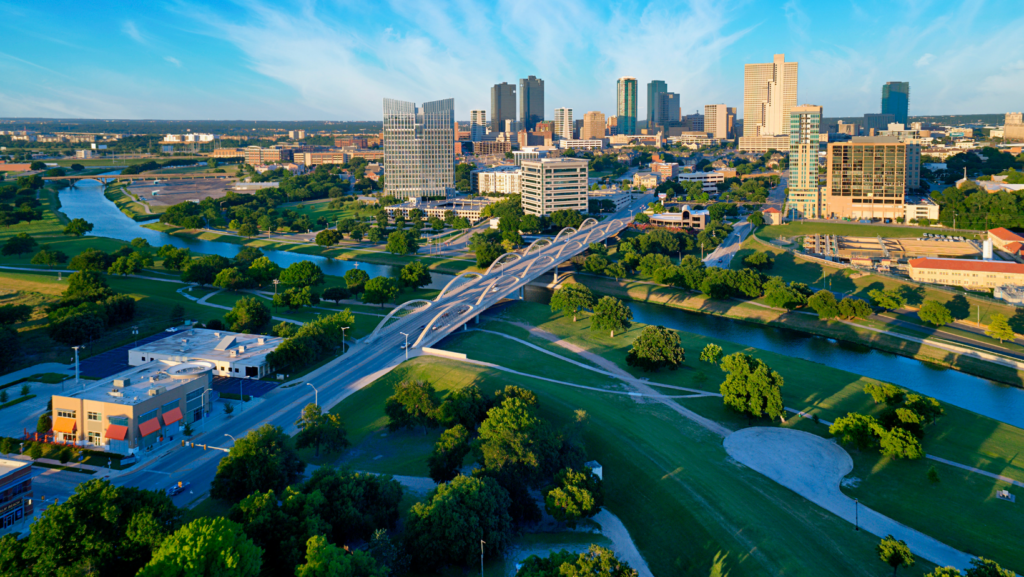 city scape of for worth texas